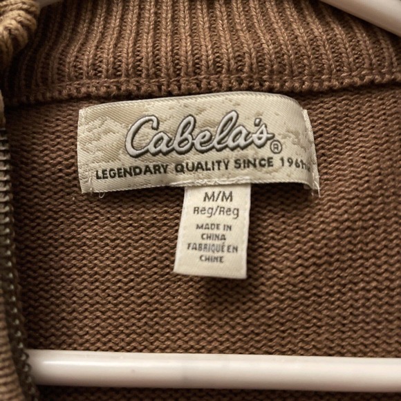Cabela's Sweater Mens Size L Zip Up Long Sleeve Mock Neck - Picture 6 of 8